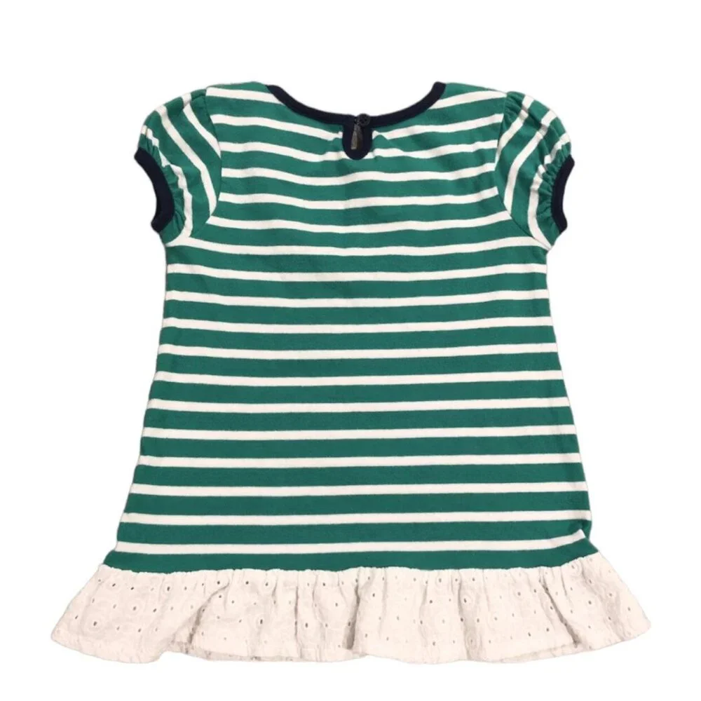 Gymboree 3T Stripes & Eyelet Ruffle Tunic Top